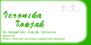 veronika kopjak business card
